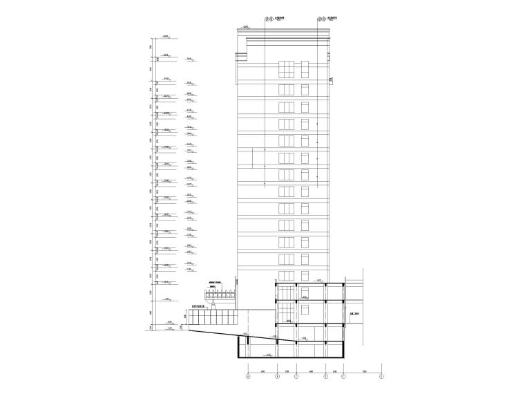 [保定]高层大型综合性三甲医院建筑施工图-立面图3