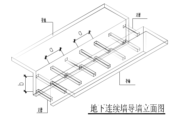 太原急诊楼深基坑开挖降水支护监测方案图文-地下连续墙导墙立面图