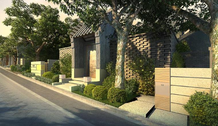 院子道路景观效果图1