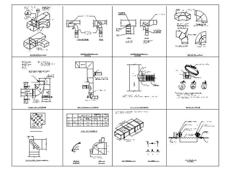 暖通设计详图资料下载-暖通安装节点详图（通用）