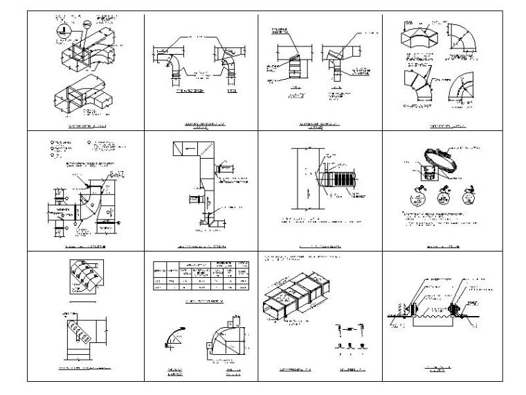 暖通设计详图资料下载-暖通安装节点详图（通用）