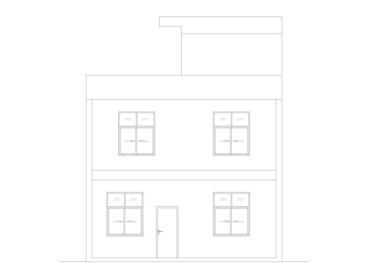二层别墅土建设计图资料下载-小面宽农村二层设计图