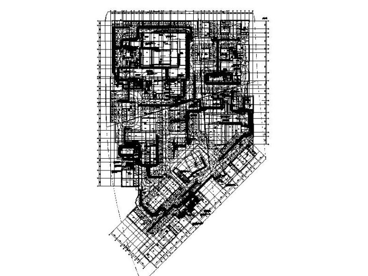 上海地下室平面图资料下载-上海研发办公楼地下室通风及防排烟平面图