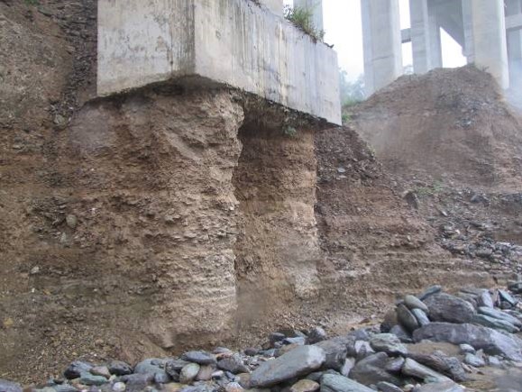 左幅10#墩桩基冲刷