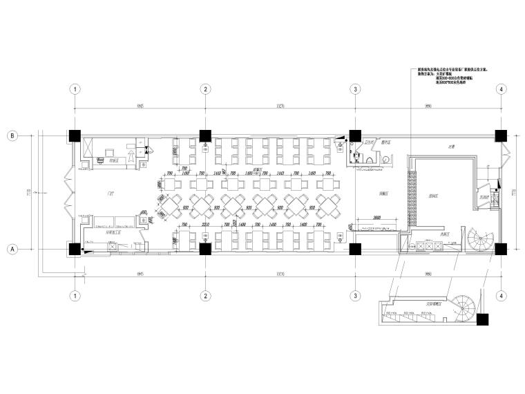 2020室内设计施工图资料下载-[河南]230㎡兰州拉面快餐厅室内设计施工图