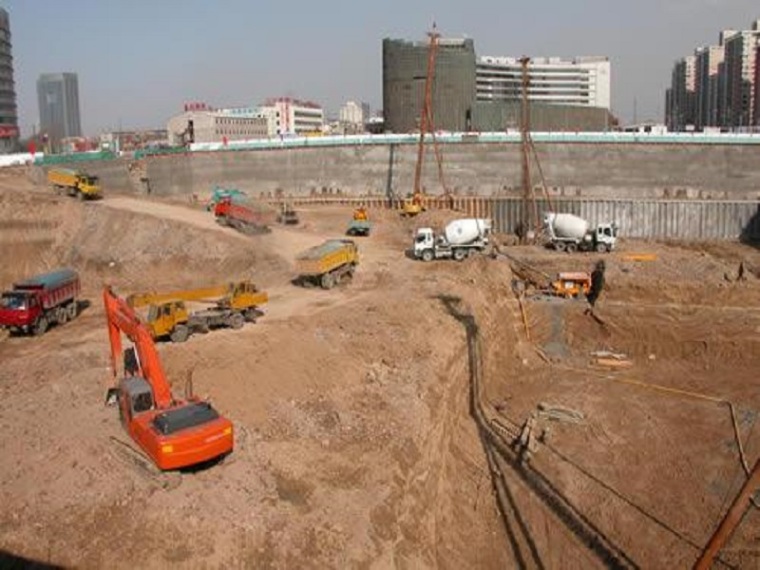 边坡开挖设计线资料下载-住宅楼深基坑土方开挖与边坡监测施工方案