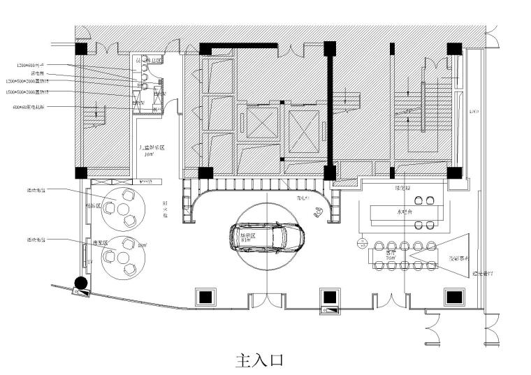 展厅玻璃节点资料下载-[天津]现代汽车展厅室内装修设计施工图