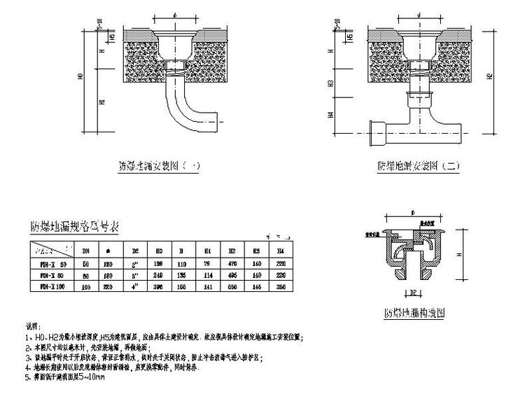 防爆地漏安装图