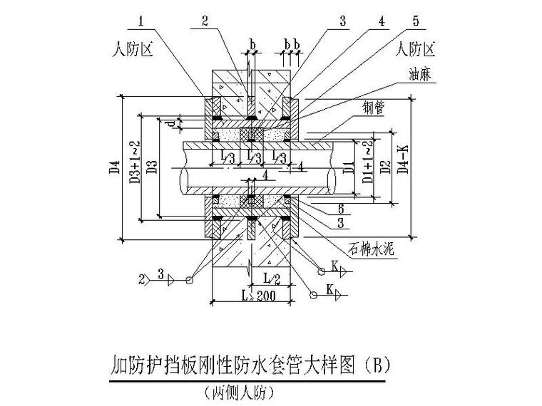 人防工程给排水大样图-给排水-给排水节点详图