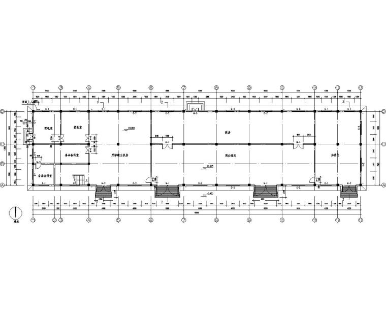 2层框架结构施工图全套资料下载-二层水处理间框架结构施工图（CAD含建筑）