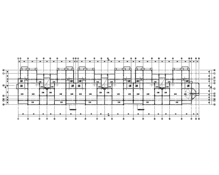 6层住宅建筑图结构施工图资料下载-七层住宅异形柱框架结构施工图（CAD）