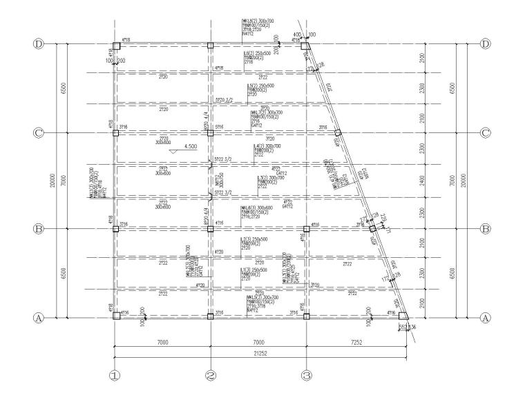 单层梁柱施工图资料下载-[大同]单层框架结构水泵房结构施工图