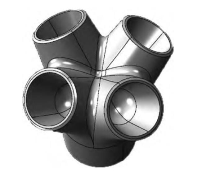 铸钢节点实体模型