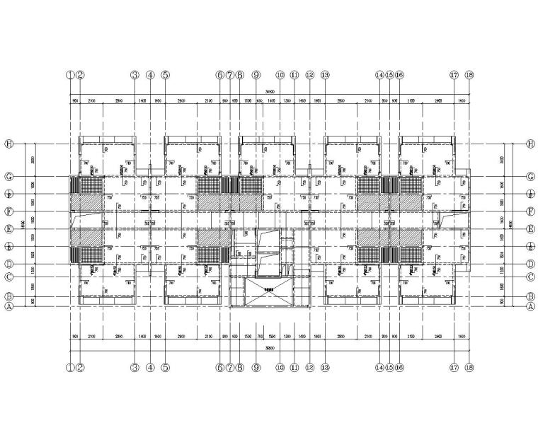高层住宅平面布置施工图资料下载-18层高层住宅剪力墙结构施工图（CAD）