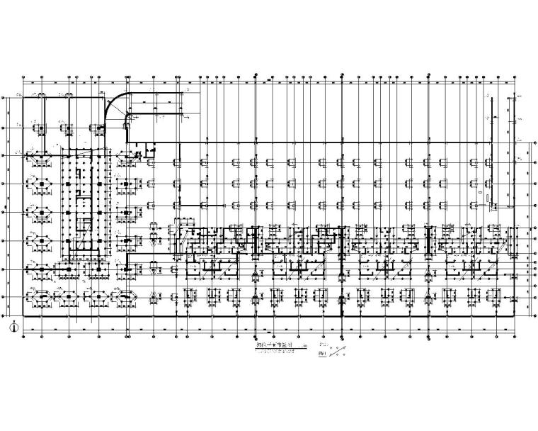 住宅结构施工图平面图资料下载-某高层住宅楼大型地下室结构施工图（CAD）