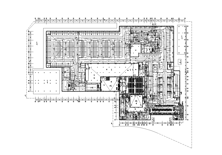 深圳某中学新建校园工程水暖电及人防施工图-地下室动力平面图