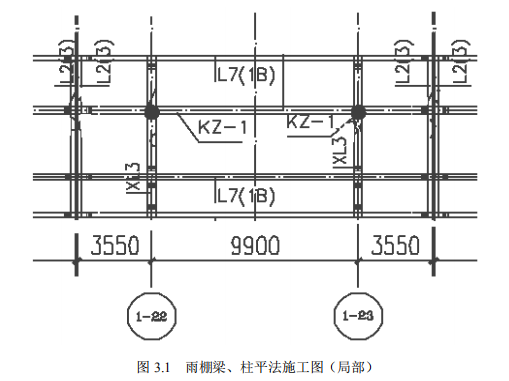 [硕士]泰来火车站雨棚结构受力及加固分析-雨棚梁柱平法施工图