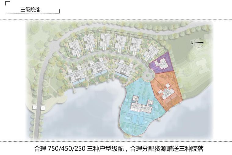 [四川]成都现代山地别墅豪宅建筑方案设计-三级院落平面图