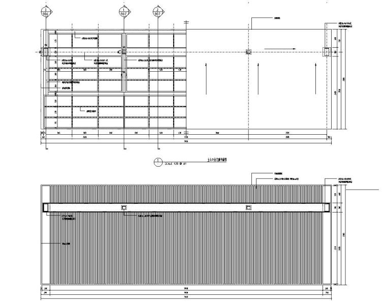 [浙江]知名企业景观示范区CAD施工图全套-主入口大门2