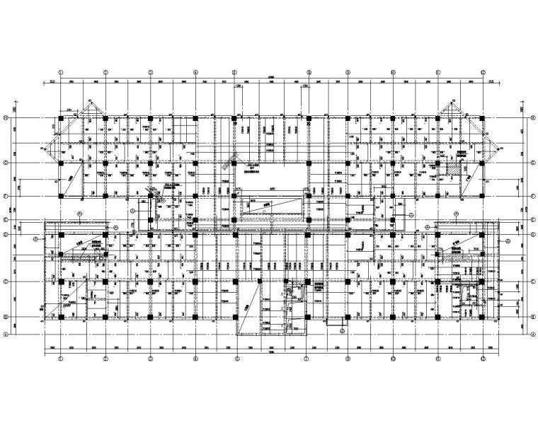 板式门诊楼平面布置图资料下载-高层医院门诊楼混凝土结构施工图（CAD）