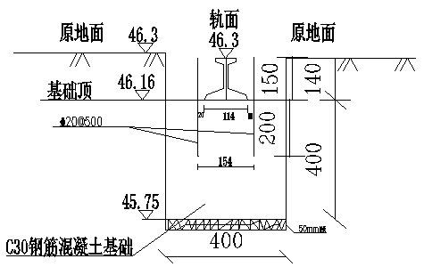 32龙门吊基础施工图图片