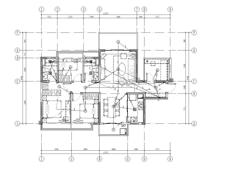 33层住宅全套建施图纸资料下载-113m²户型住宅精装修图纸（电、水、建筑）