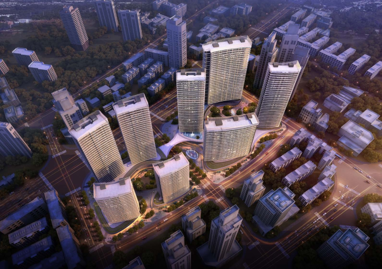 居住区户型设计图资料下载-[上海]静安现代高层奢华豪宅建筑户型设计图