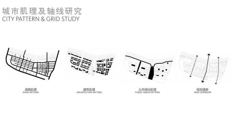 [江苏]现代中式风格商业综合体建筑设计-城市肌理及轴线研究