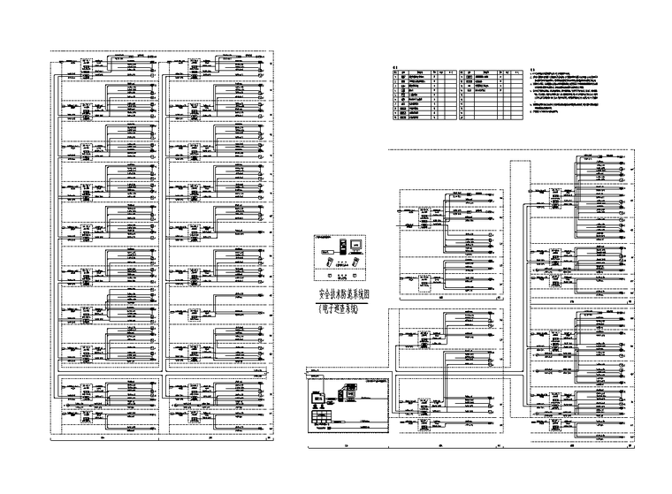 医院综合楼、行政楼建筑智能化工程设计-安全技术防范系统图