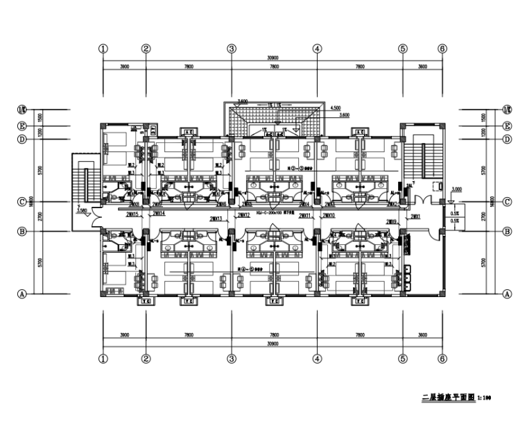 3层办公楼建筑cad图资料下载-苏州2层办公楼电气施工图（含水暖2019）