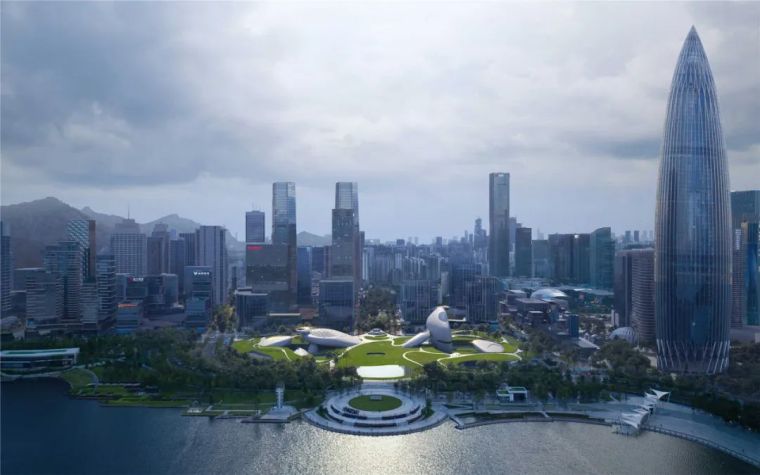 公园设计广场设计资料下载-MAD发布 “ 深圳湾文化广场 ” 方案设计