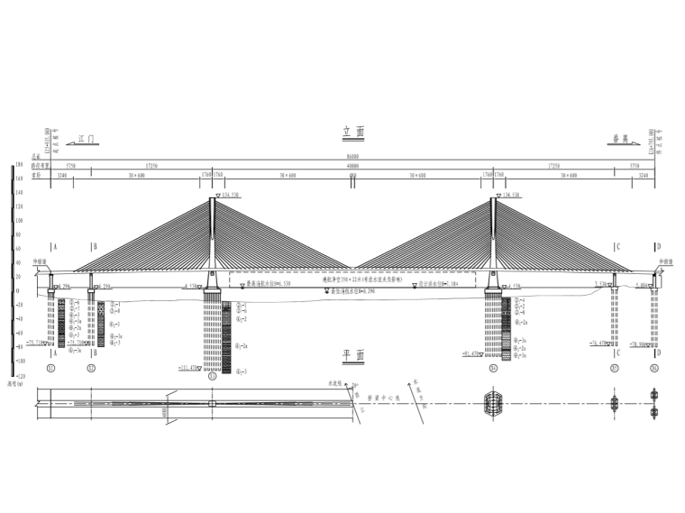 护桩施工图资料下载-[广东]钢筋混凝土结构特大斜拉桥结构施工图