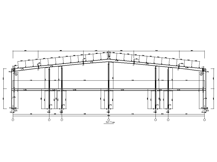 竣工图竣工说明资料下载-[重庆]38米跨钢结构配件车间结构竣工图2017