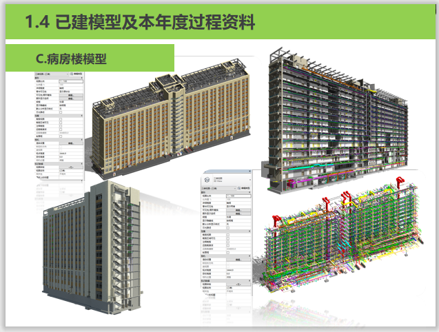 人民医院BIM实现方案深化落地应用汇报-病房楼模型