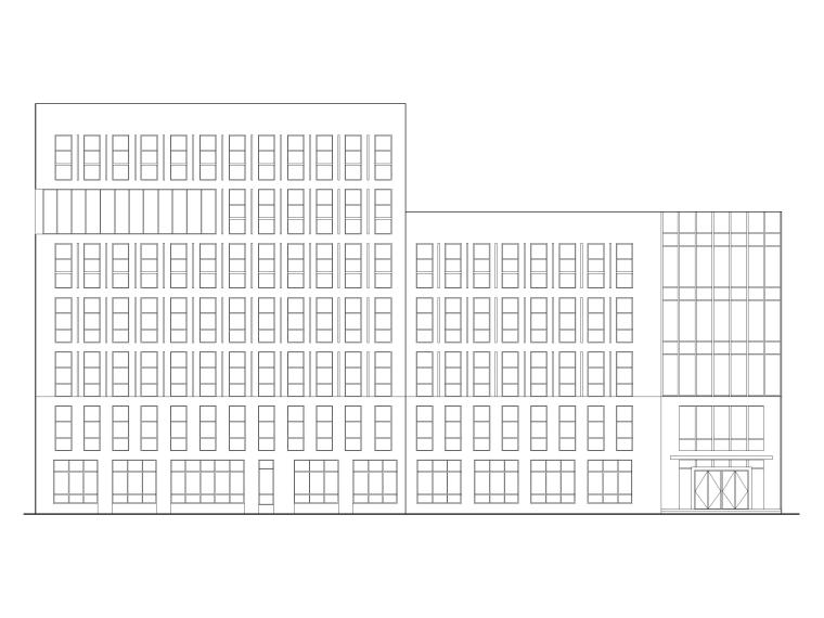 产业园服务中心su资料下载-电梯产业园综合服务中心研发楼建筑施工图