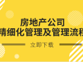 19套房地产公司精细化管理及管理流程合集