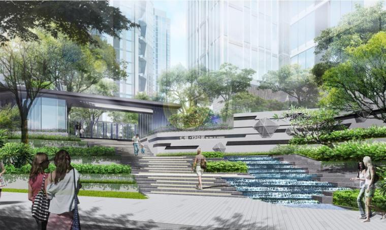 高端现代风格资料下载-[广东]深圳现代风格高端住宅景观概念设计