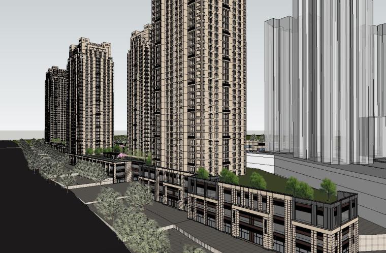 sug高层住宅模型资料下载-斯特恩风格高层住宅建筑模型设计