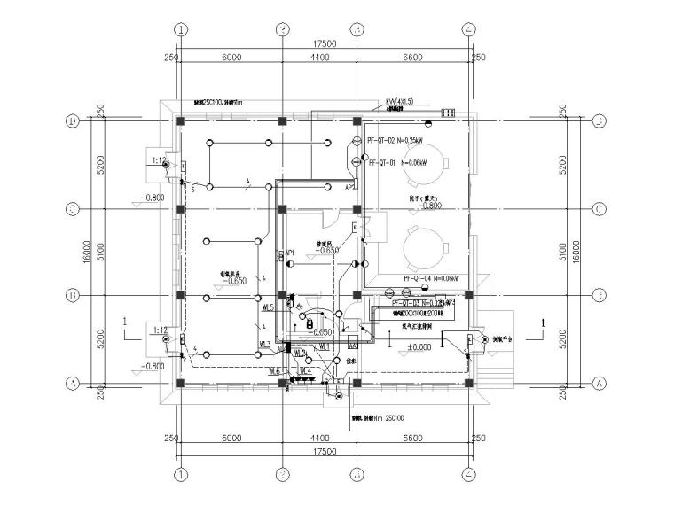 国内小型医院建筑资料下载-[河北]小型医院汽体室电气施工图