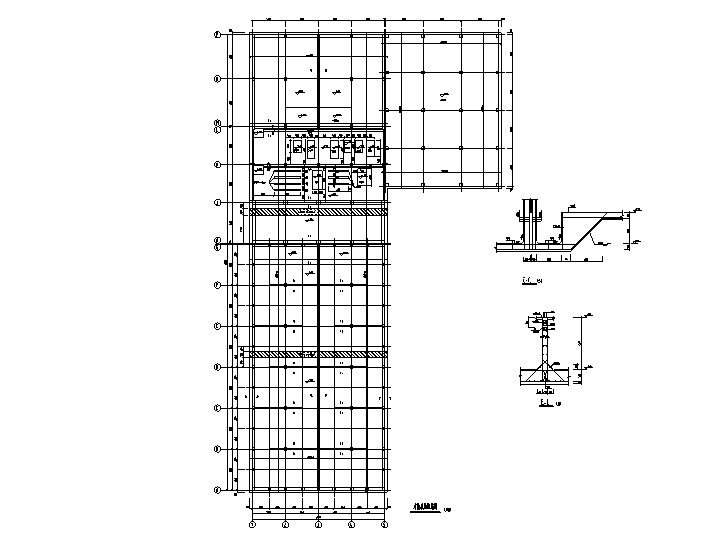 [邛崃]工业园区附属建筑结构施工图2015-水池底板配筋图