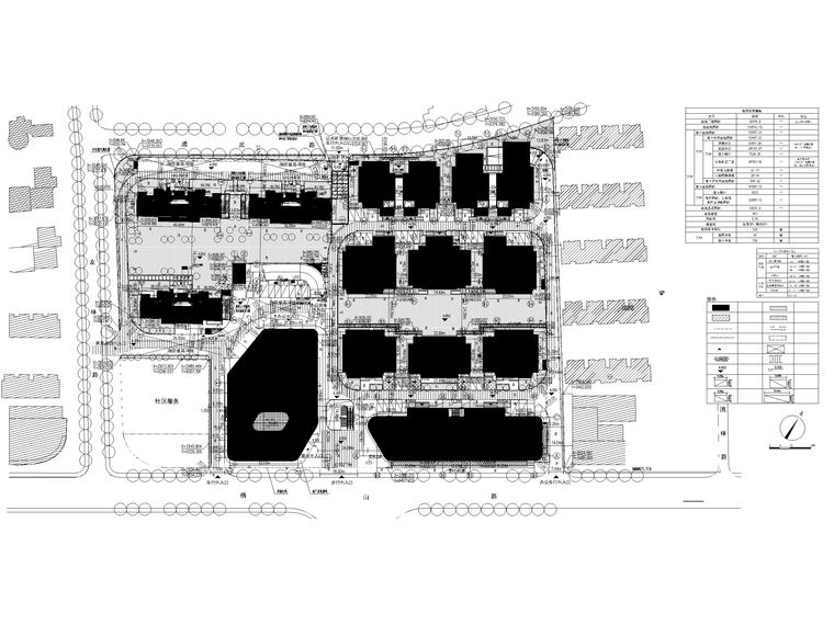 [上海]高层商办楼_人才公寓建筑施工图-总平面图