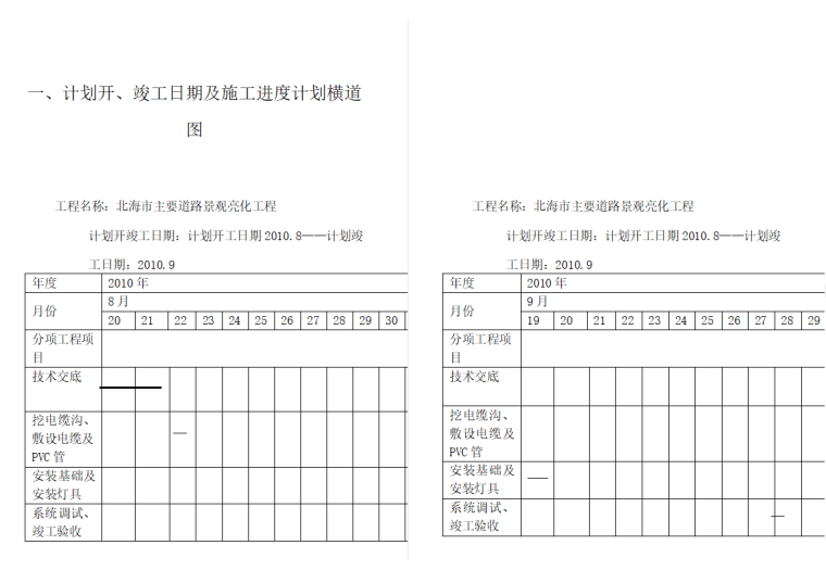 建筑内亮化工程施工图资料下载-北海市主要道路景观亮化工程施工组织设计