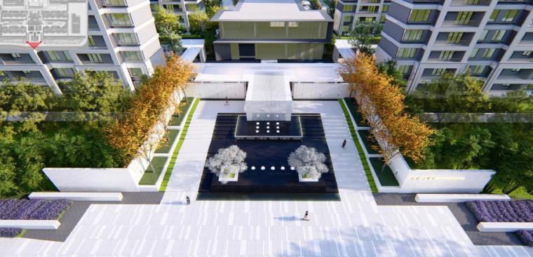 社区景观设计方案施工图资料下载-[河南]郑州现代风格住宅社区景观设计方案