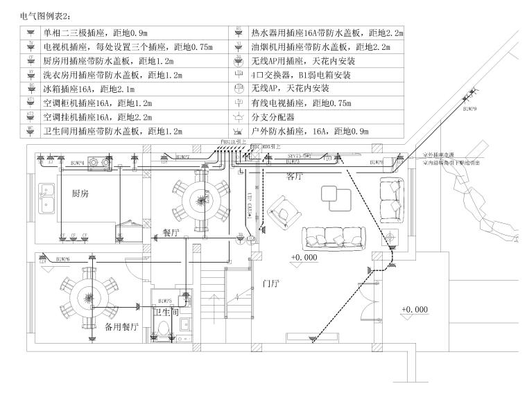 欧式庭院彩平面图资料下载-[浙江]306㎡四层七居联排别墅室内+庭院图纸