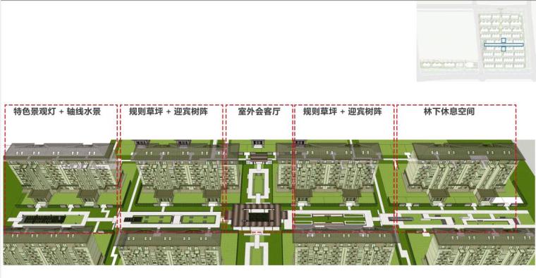 [上海]新中式风格大区景观深化方案设计-别墅区横轴 -- 鸟瞰图