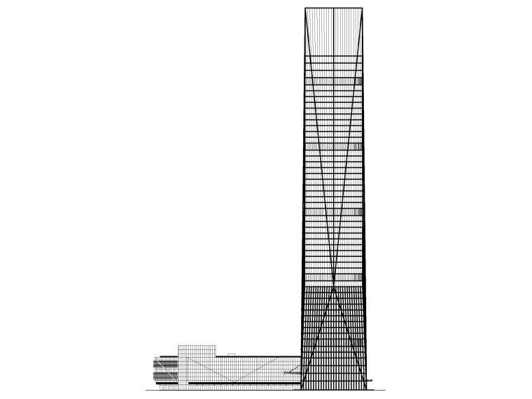 办公楼立面做法资料下载-54层超高层框剪结构办公楼全套施工图