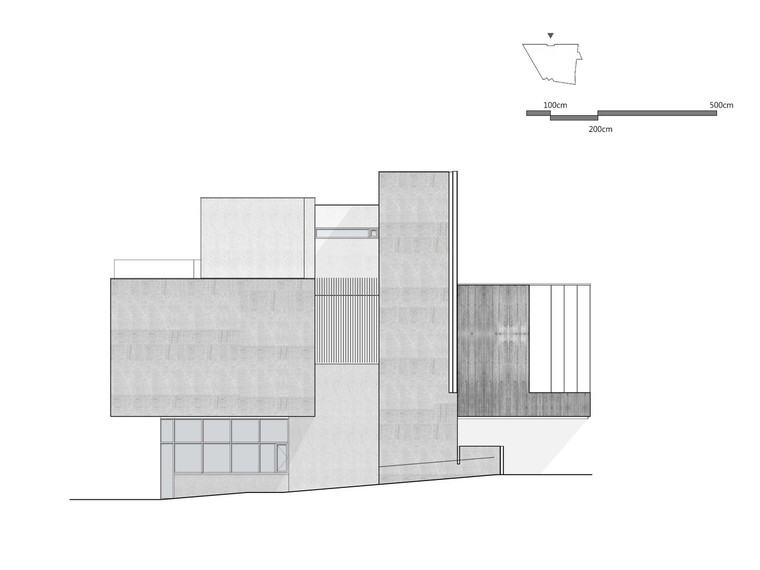 台北附近的共享空间建筑-elevation-west