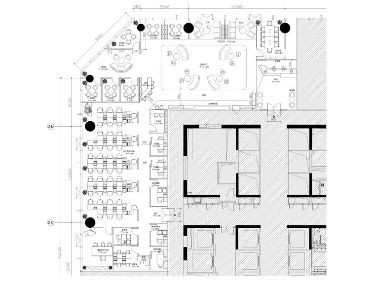 阿里巴巴办公室装修图资料下载-[广州]太古汇509㎡现代办公室装修施工图