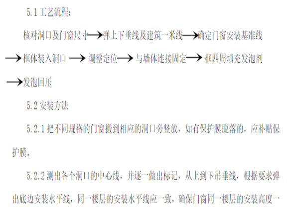 别墅和拼接板房工程门窗工程施工方案-施工方法