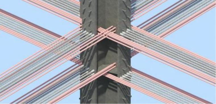 型钢混凝土组合结构施工方案-梁纵筋与钢柱穿孔连接